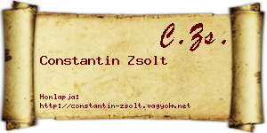 Constantin Zsolt névjegykártya